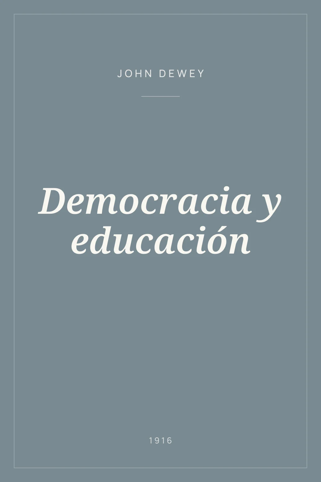 Portada de Democracia y educación