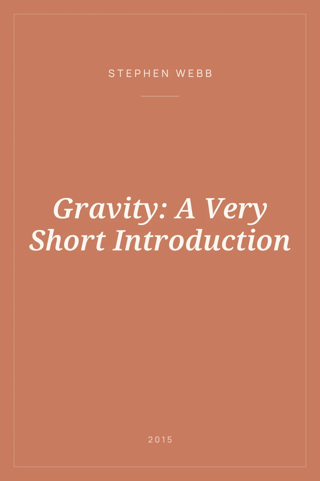 Portada de Gravity: A Very Short Introduction