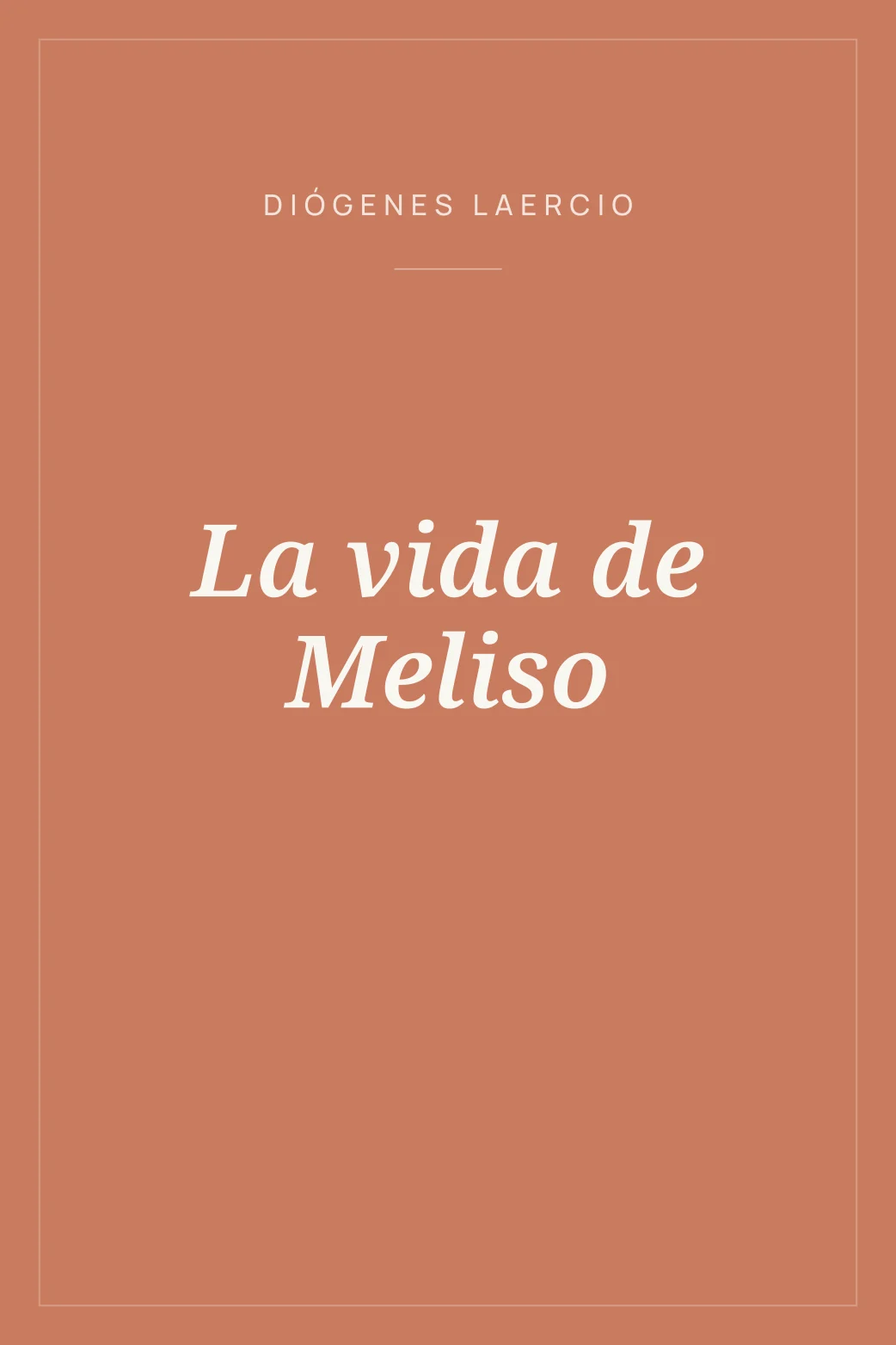 Portada de La vida de Meliso