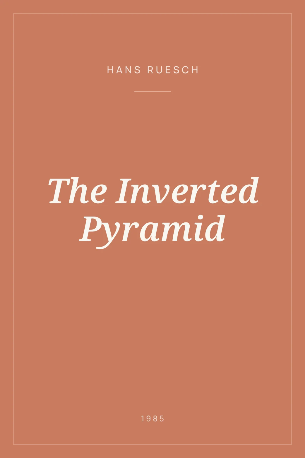 Portada de The Inverted Pyramid