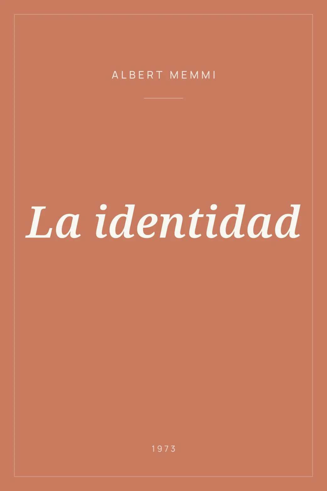 Portada de La identidad