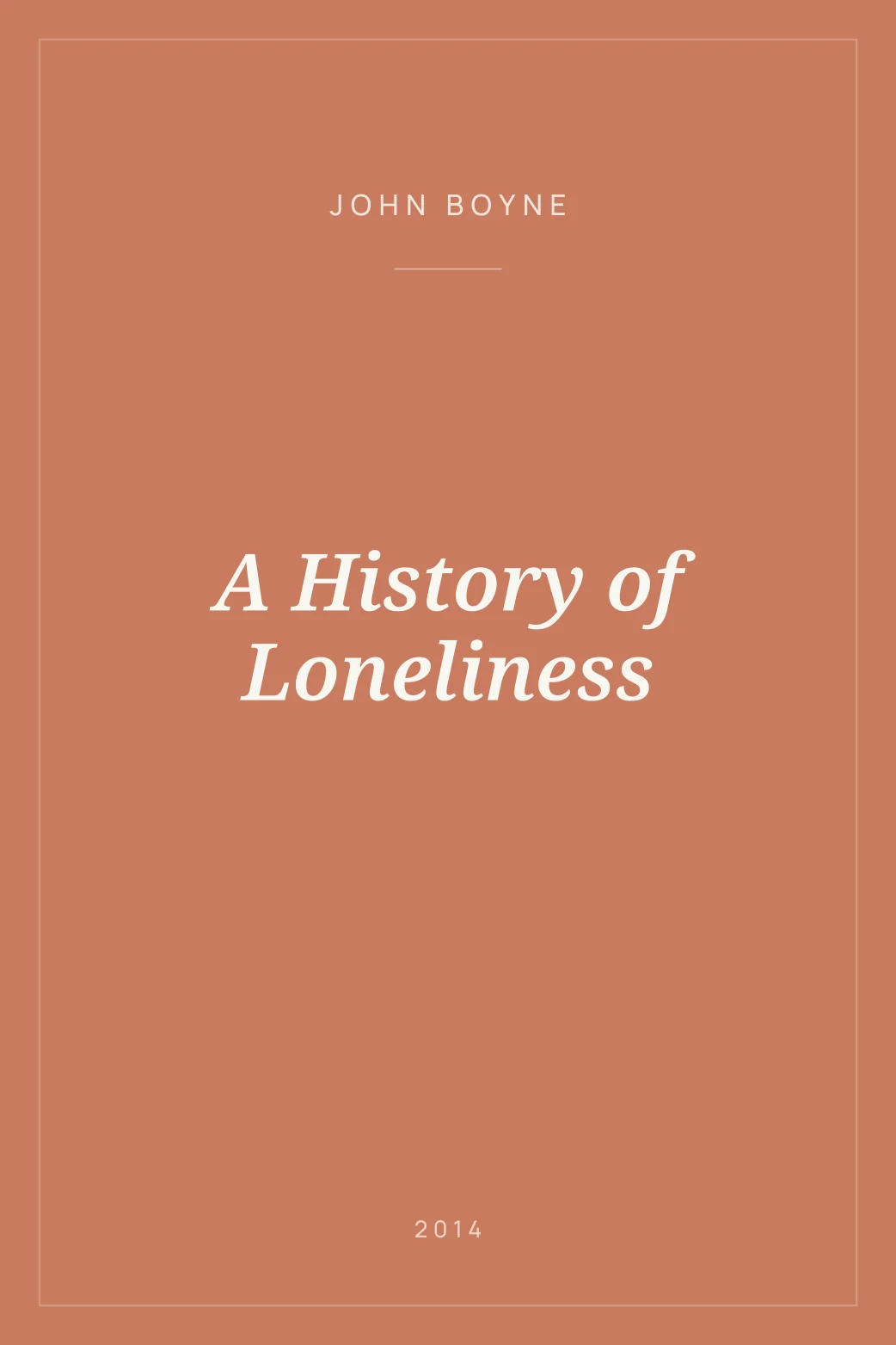 Portada de A History of Loneliness