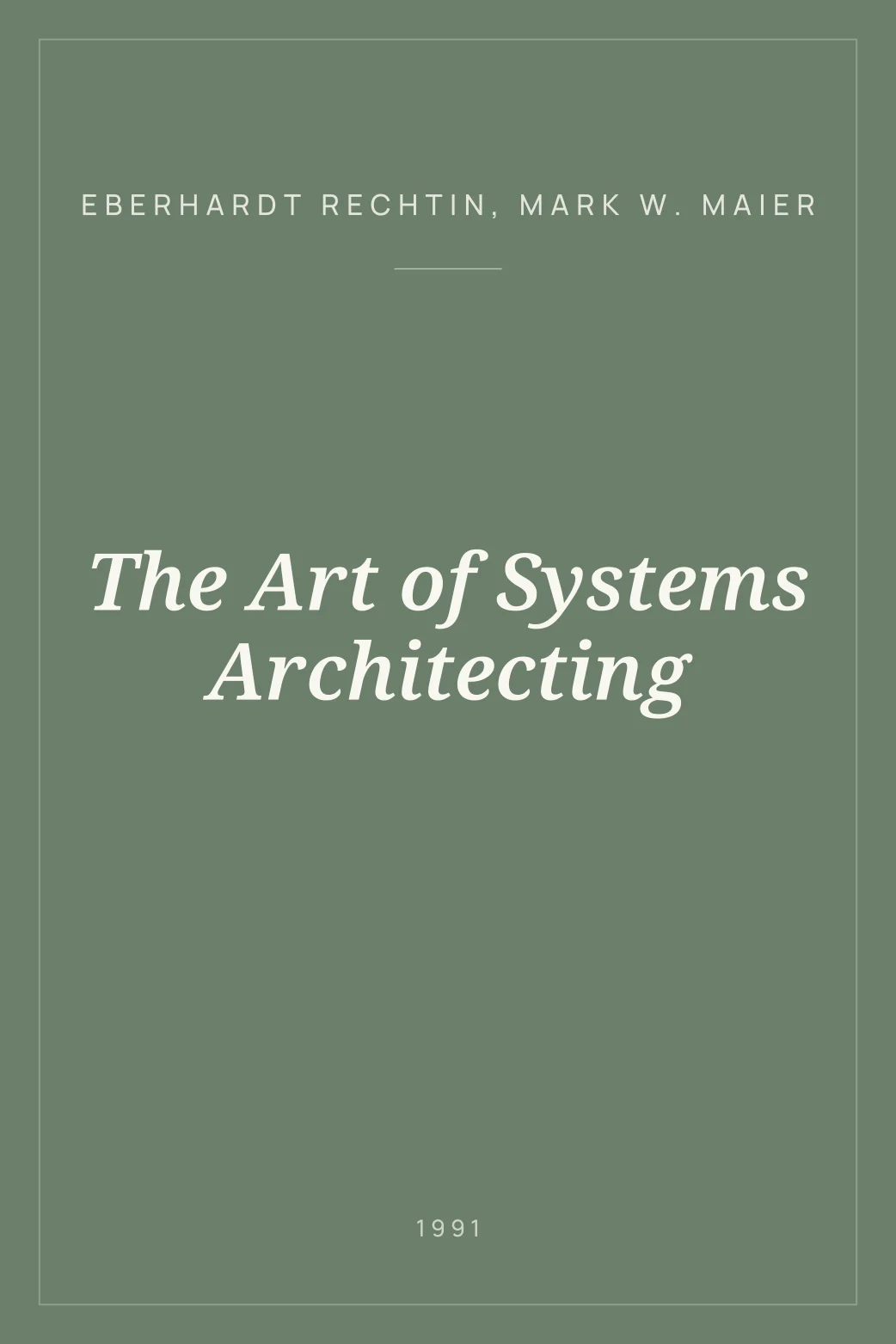 Portada de The Art of Systems Architecting
