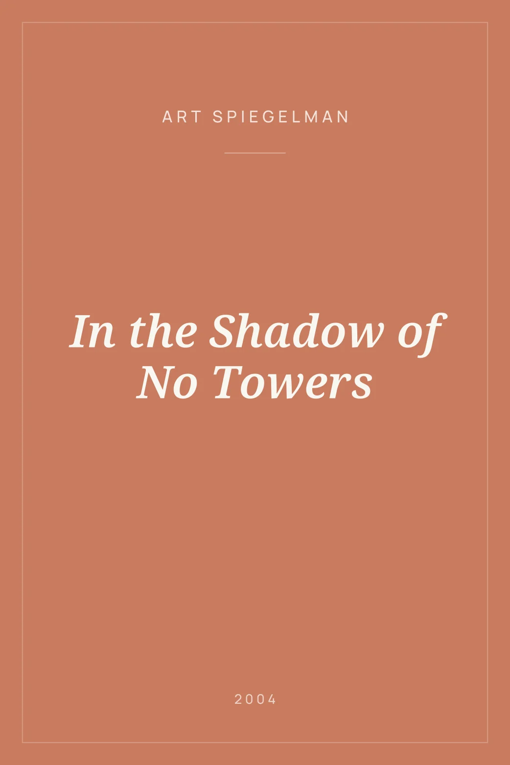 Portada de In the Shadow of No Towers