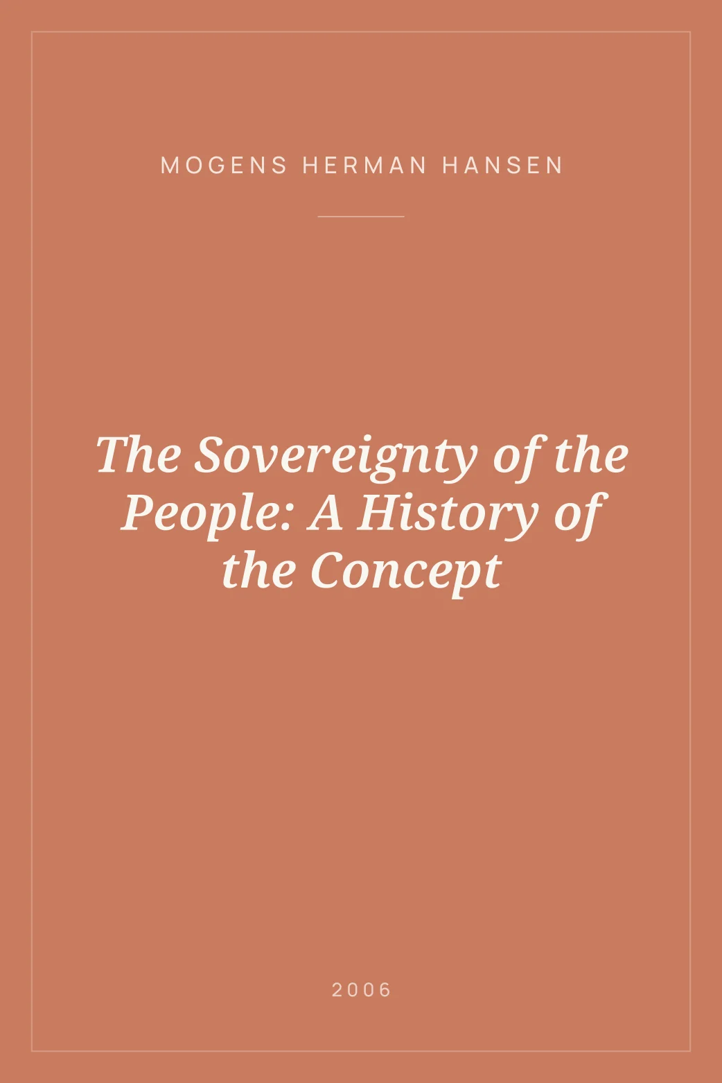 Portada de The Sovereignty of the People: A History of the Concept
