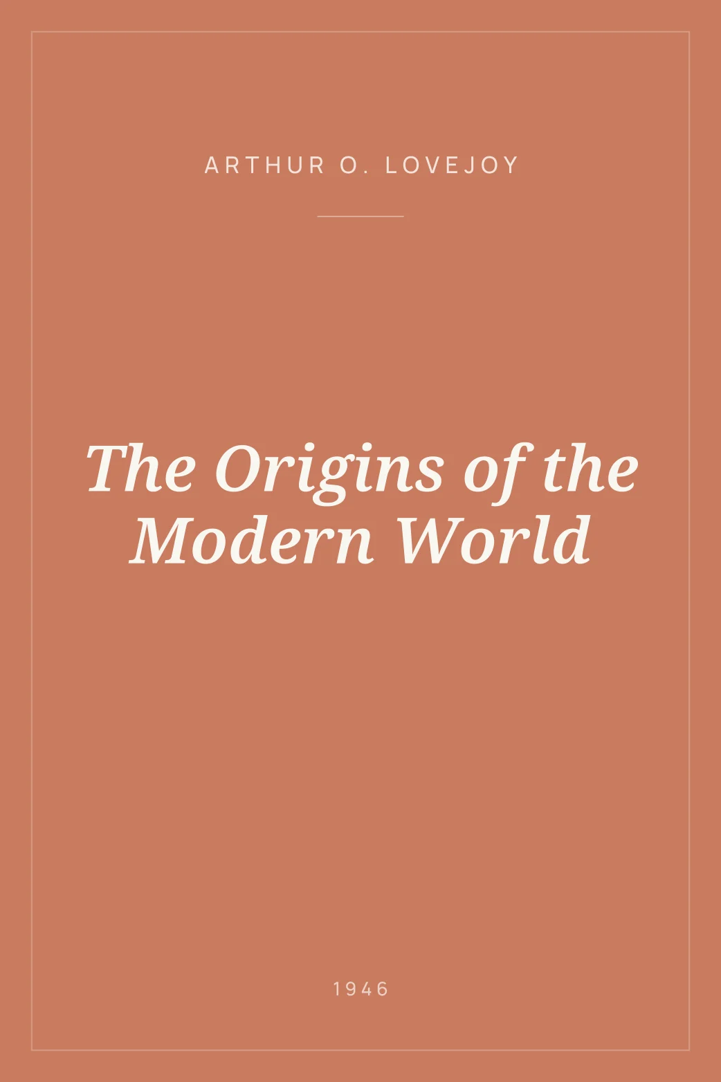 Portada de The Origins of the Modern World
