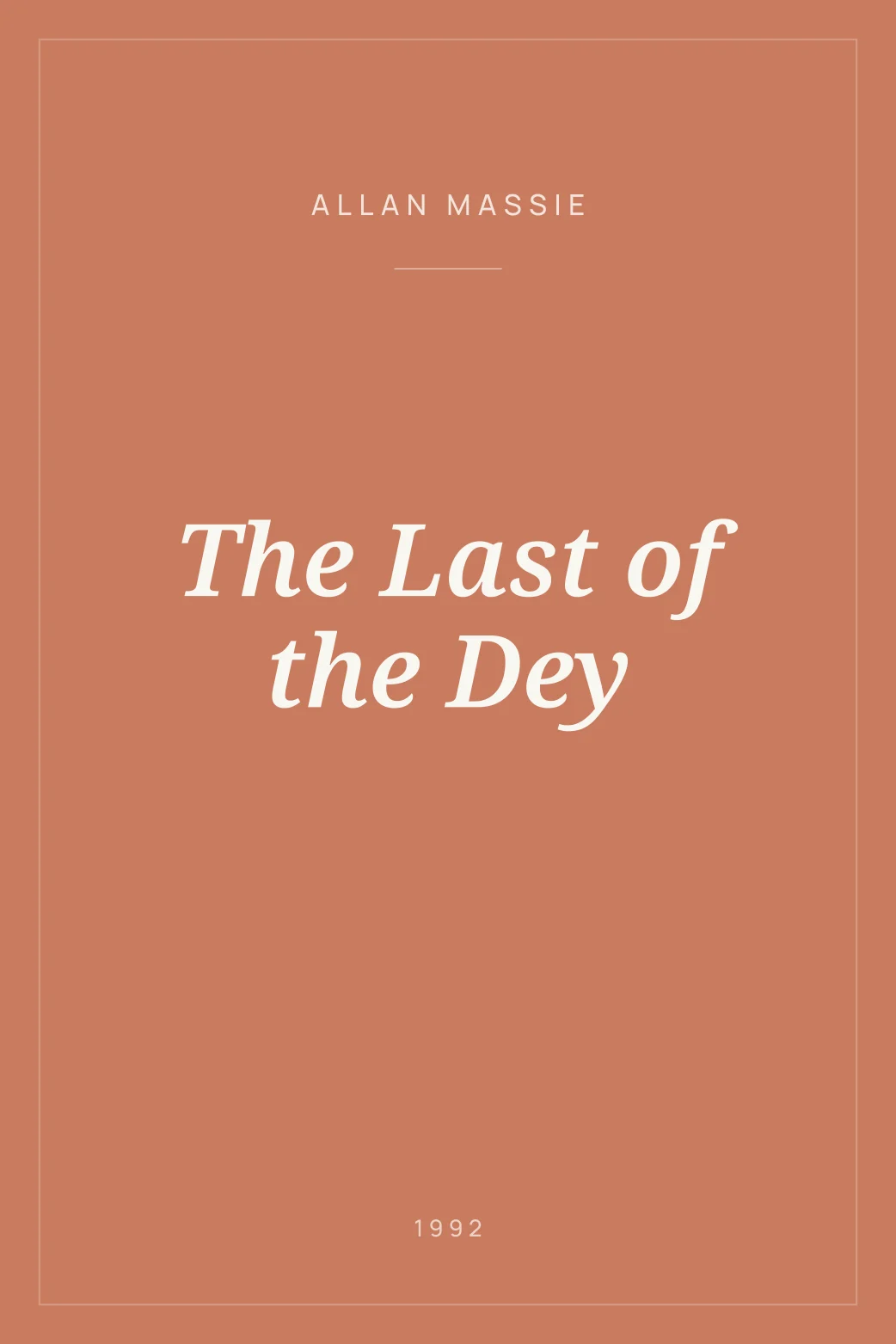 Portada de The Last of the Dey