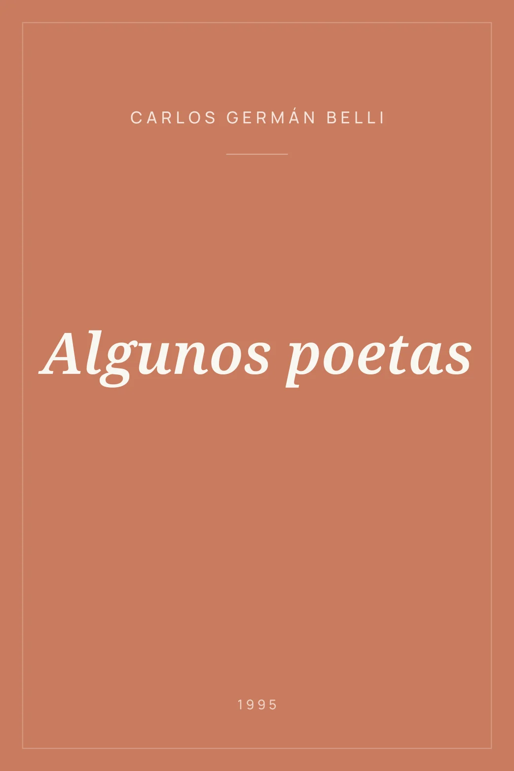 Portada de Algunos poetas