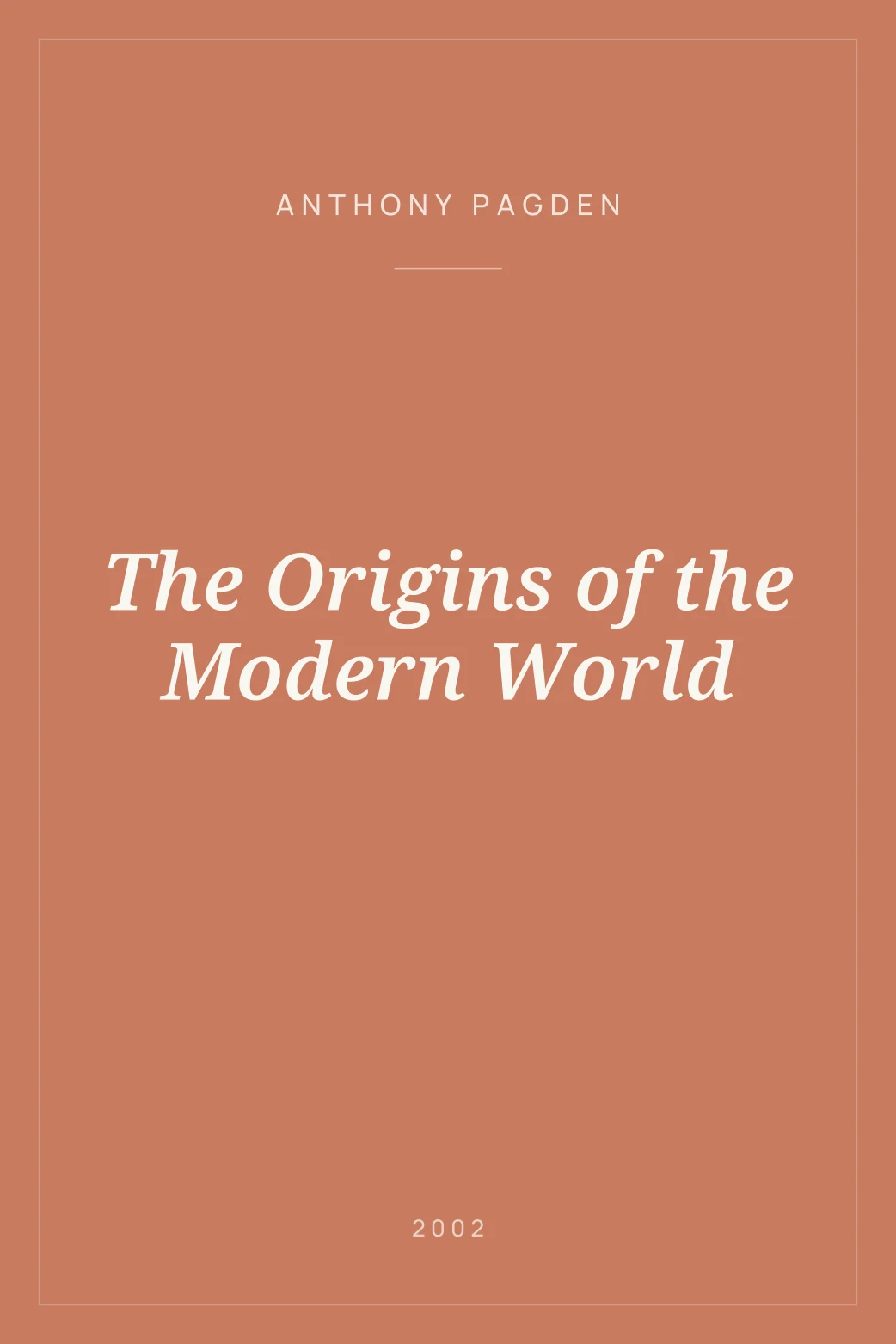 Portada de The Origins of the Modern World