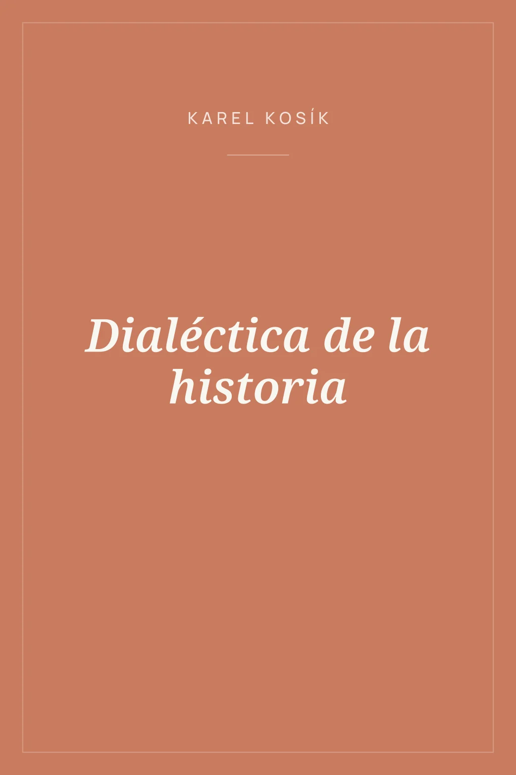 Portada de Dialéctica de la historia