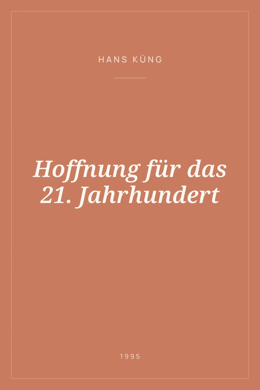 Portada de Hoffnung für das 21. Jahrhundert