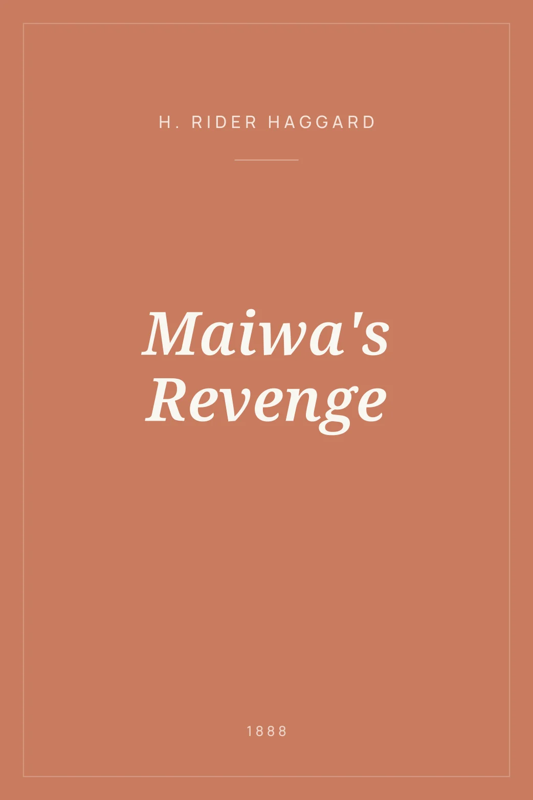 Portada de Maiwa's Revenge