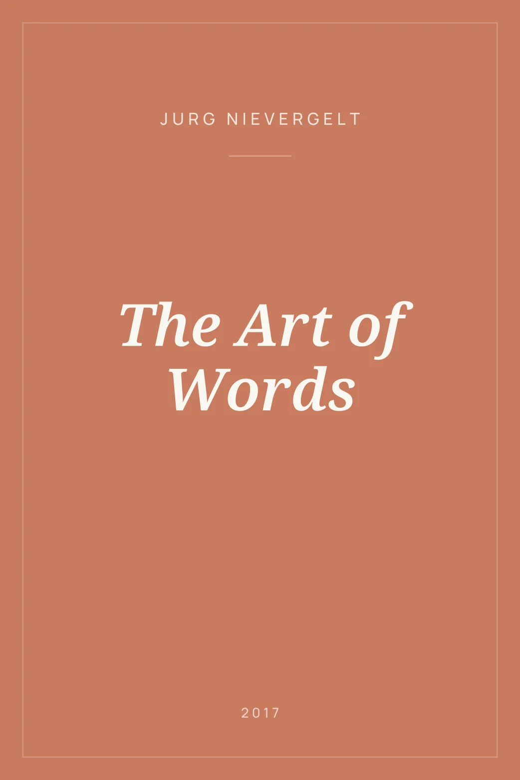 Portada de The Art of Words