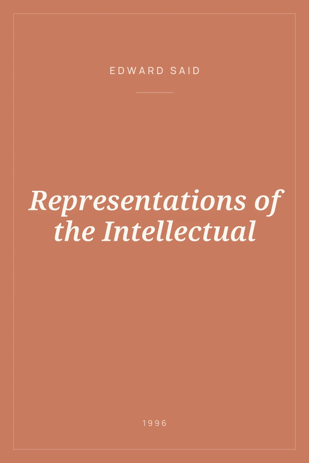 Portada de Representations of the Intellectual