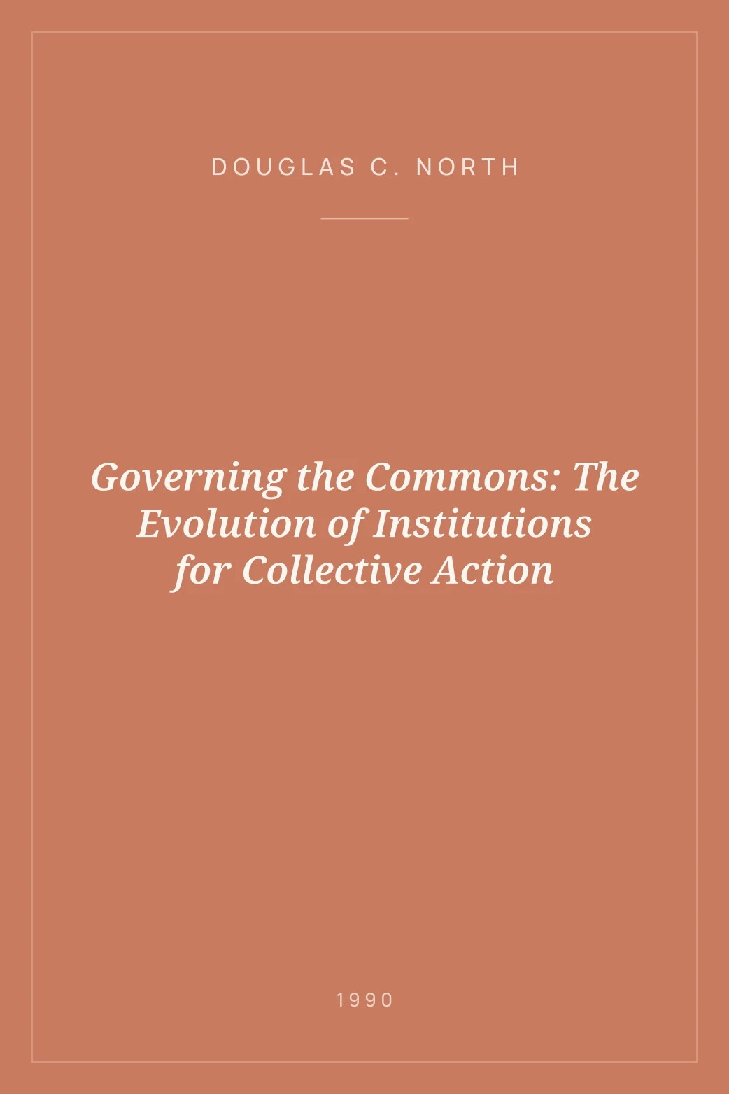 Portada de Governing the Commons: The Evolution of Institutions for Collective Action