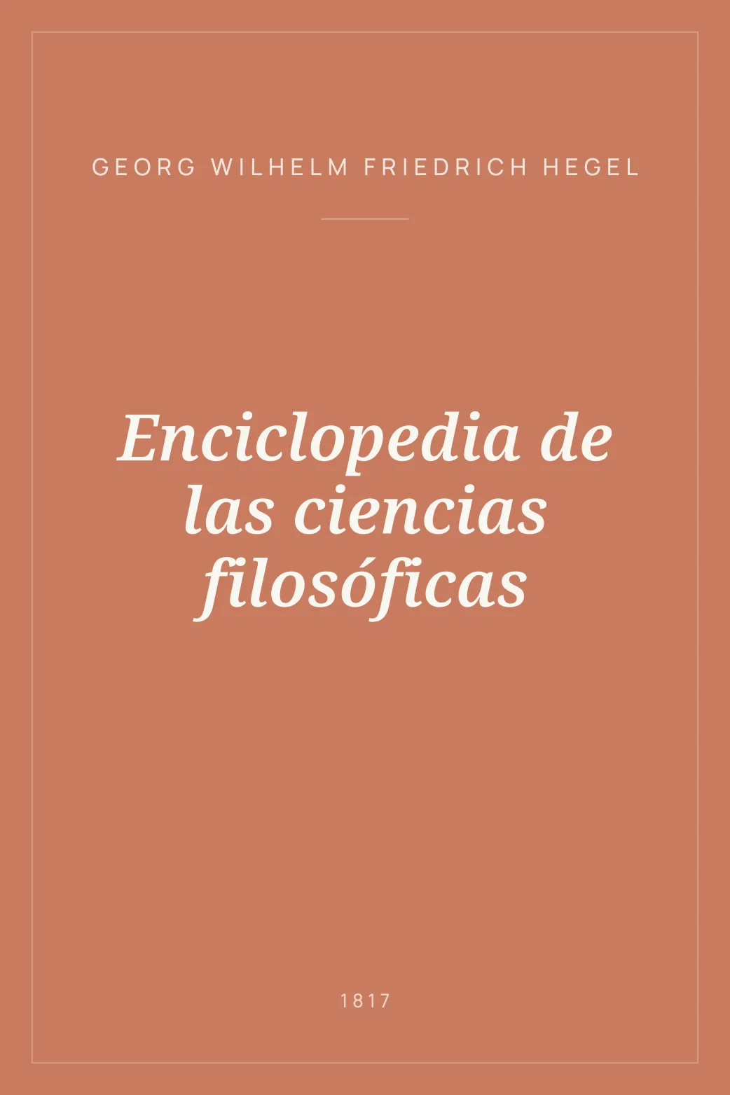 Portada de Enciclopedia de las ciencias filosóficas