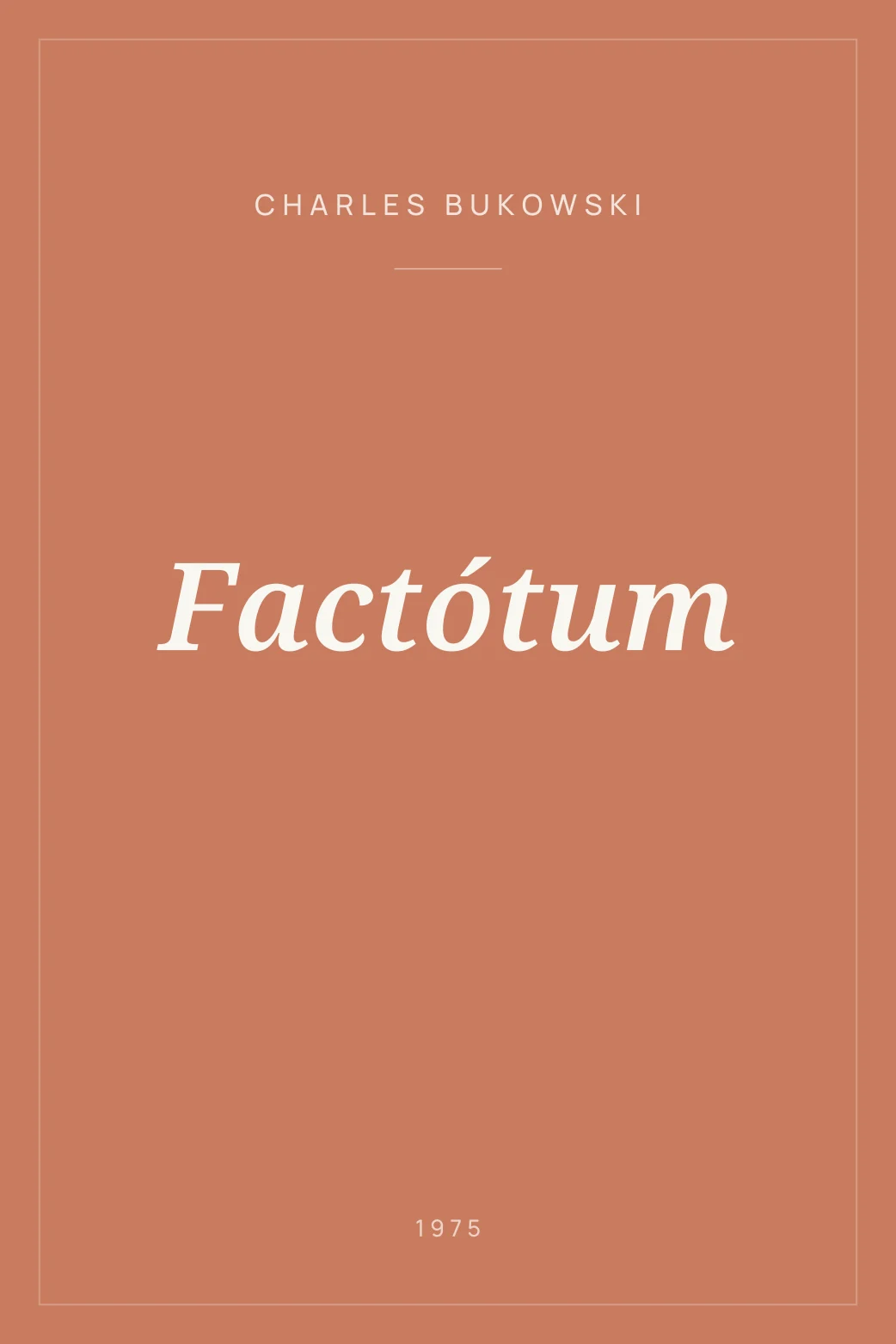Portada de Factótum