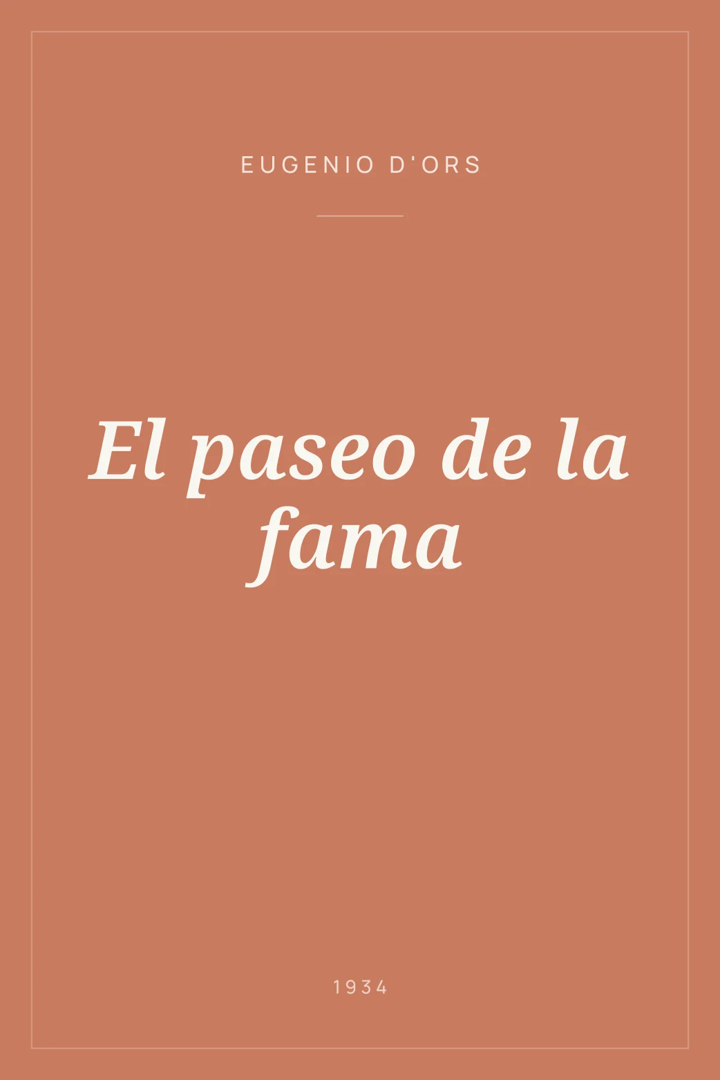 Portada de El paseo de la fama