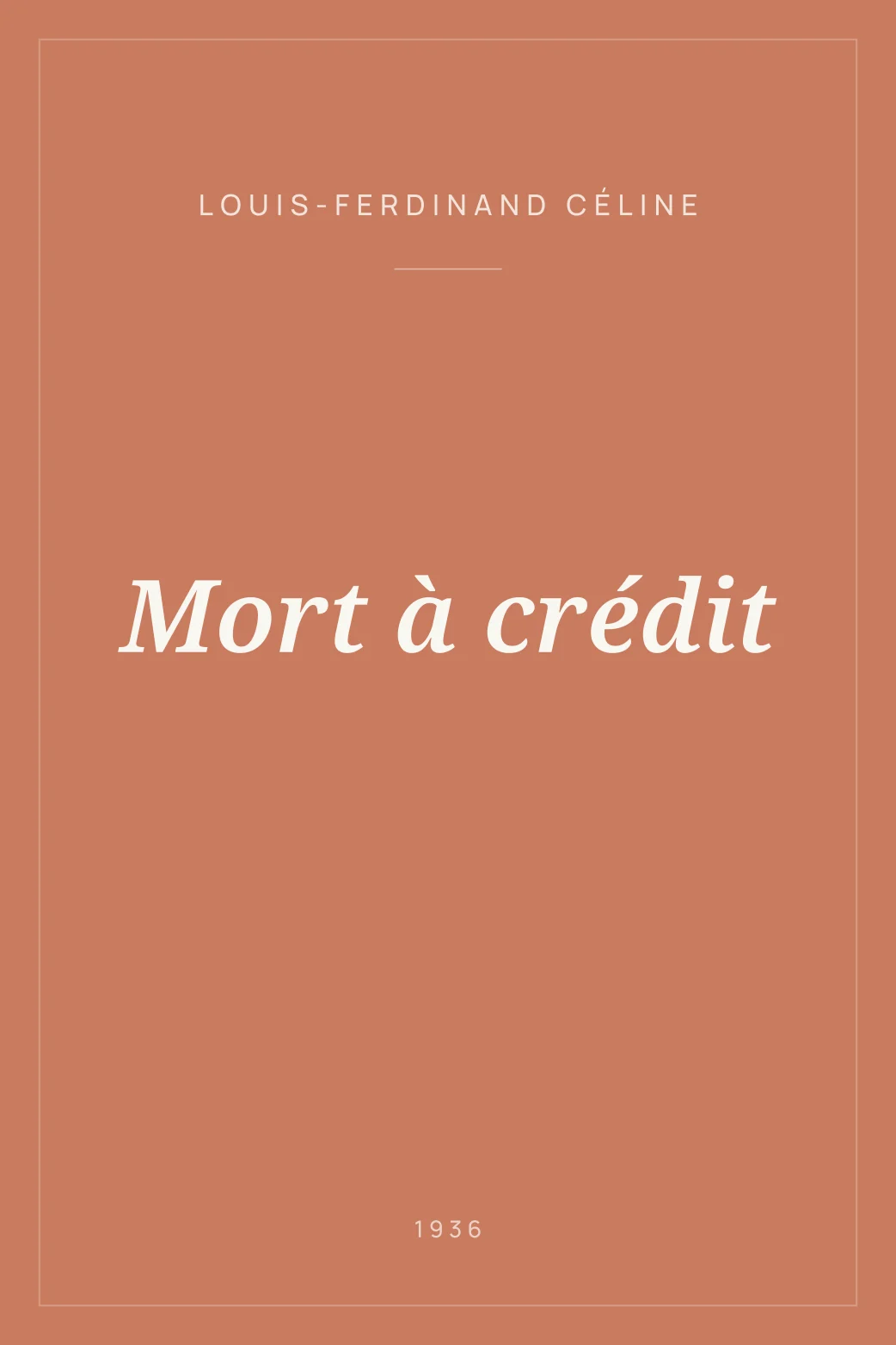 Portada de Mort à crédit