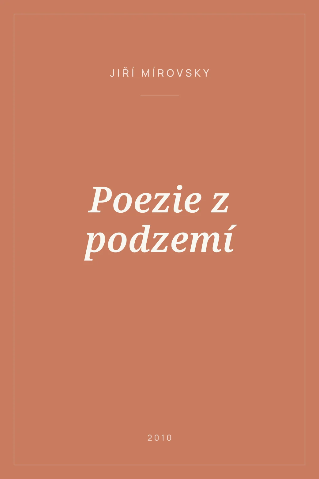 Portada de Poezie z podzemí