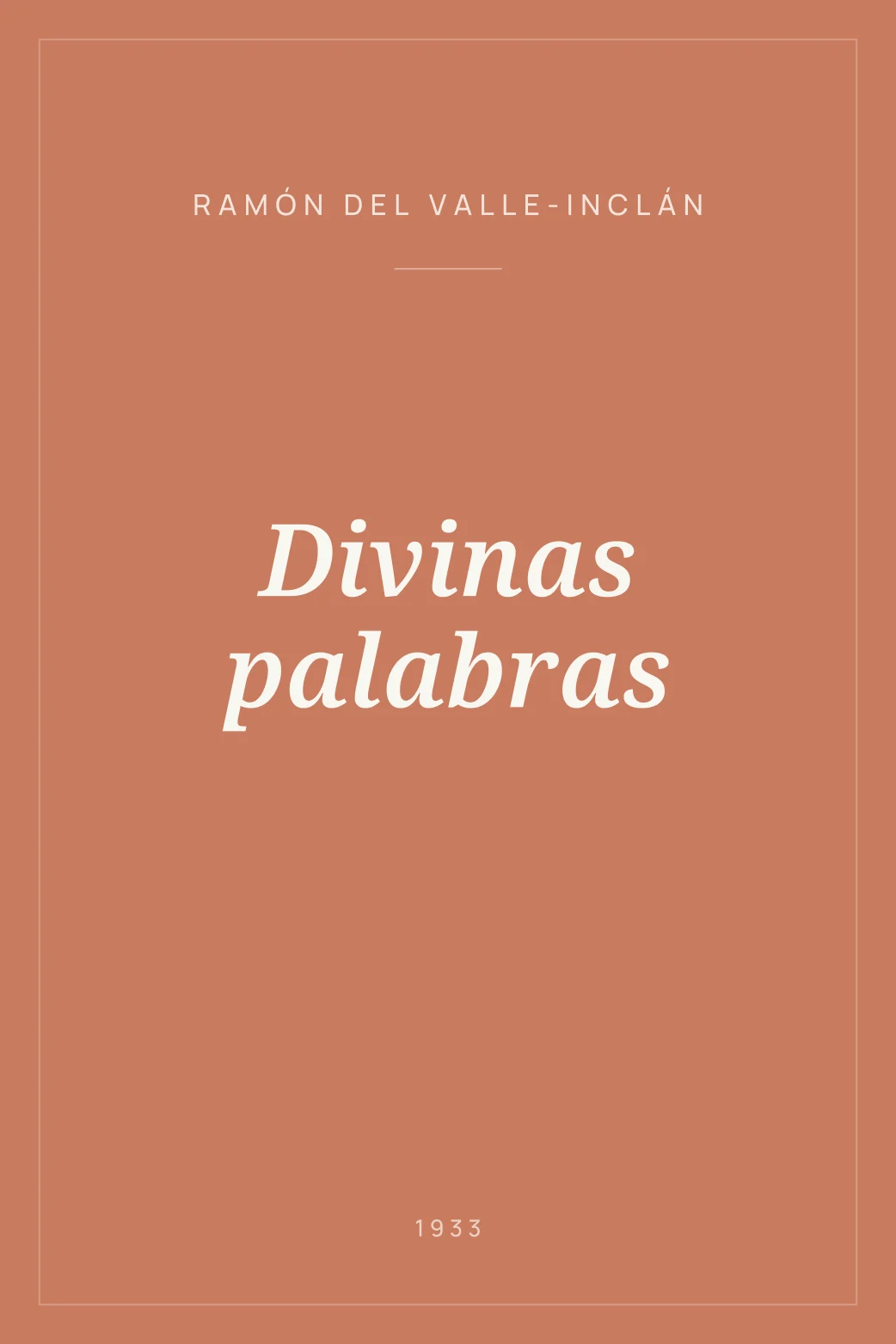 Portada de Divinas palabras