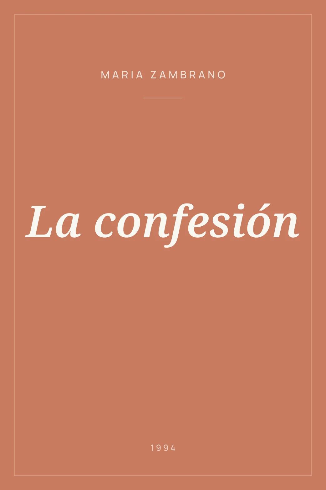 Portada de La confesión