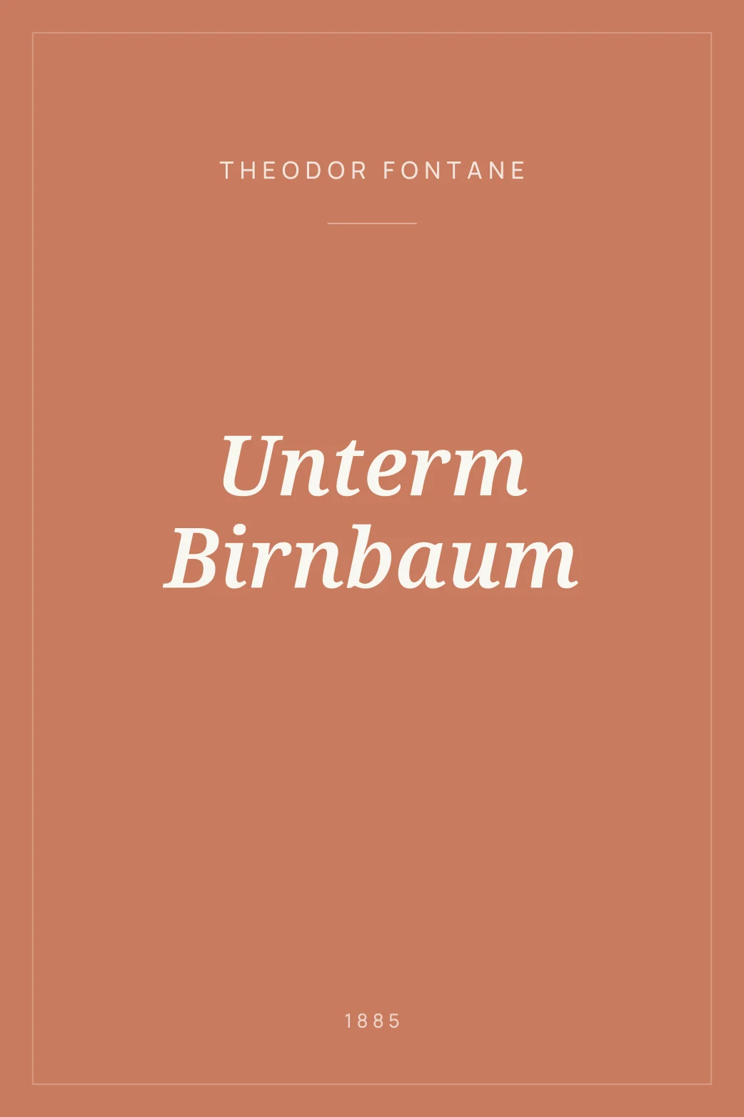 Portada de Unterm Birnbaum
