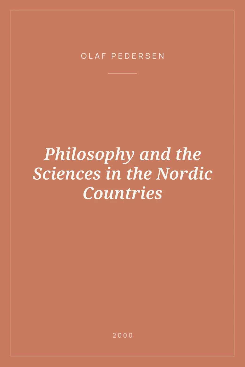 Portada de Philosophy and the Sciences in the Nordic Countries