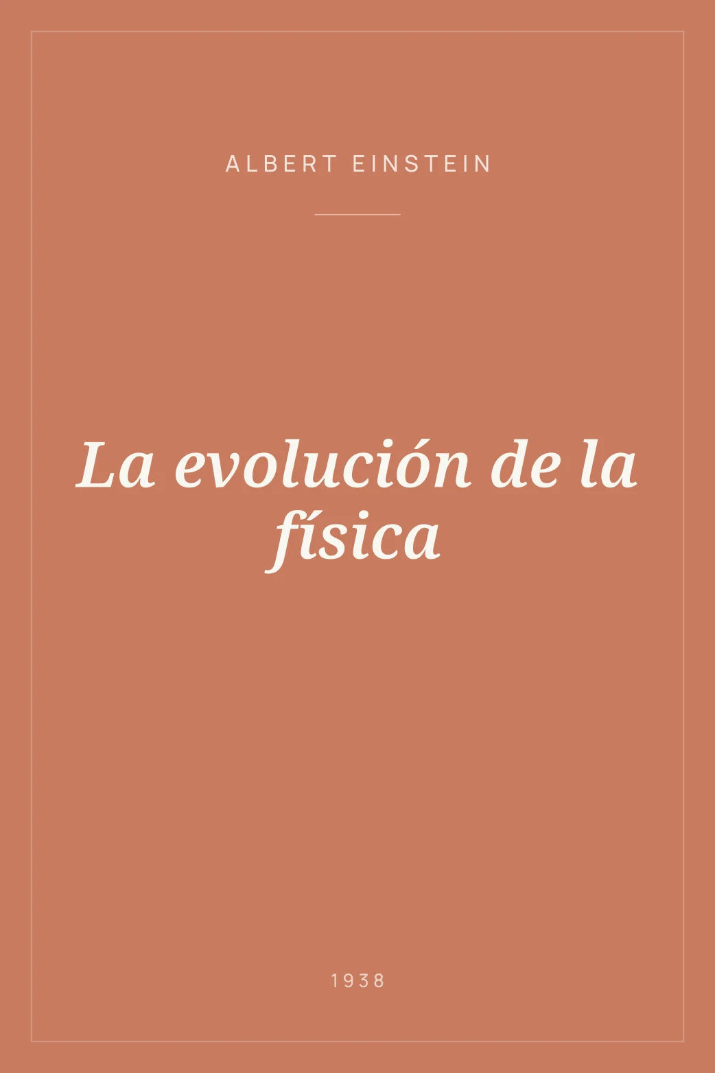 Portada de La evolución de la física