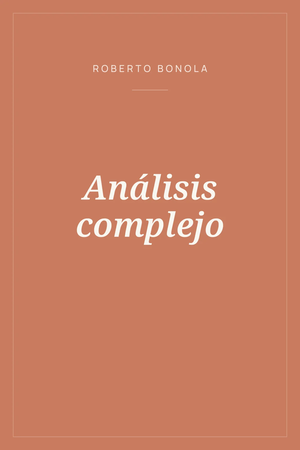 Portada de Análisis complejo