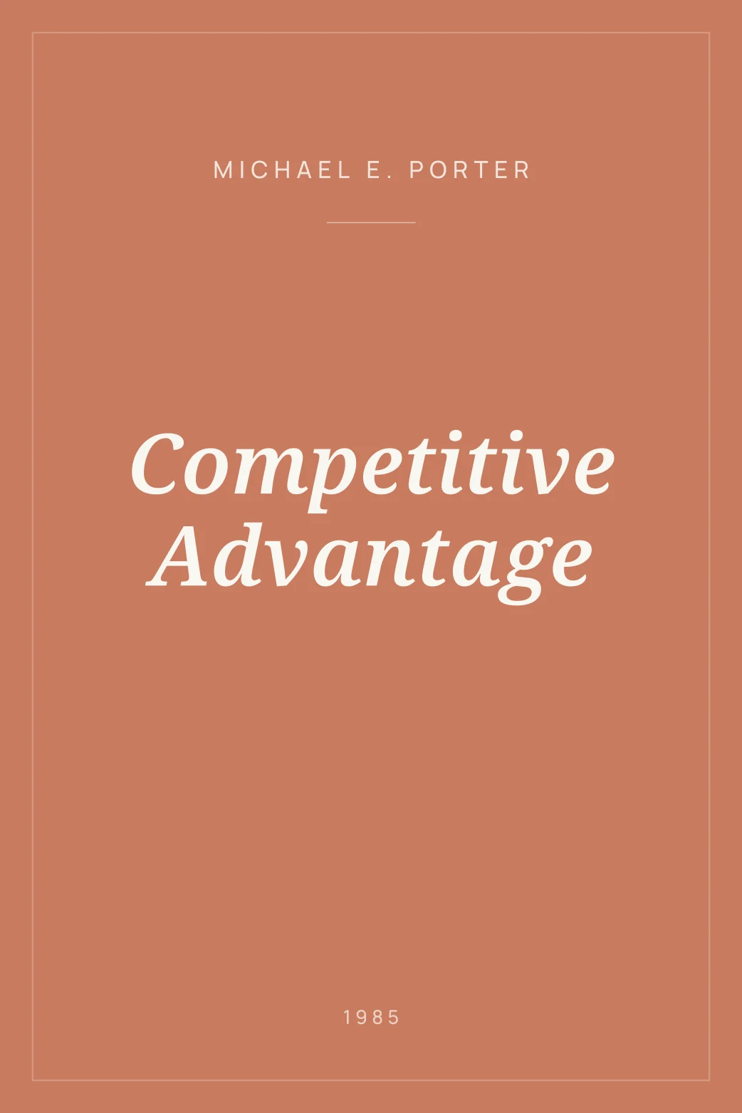 Portada de Competitive Advantage