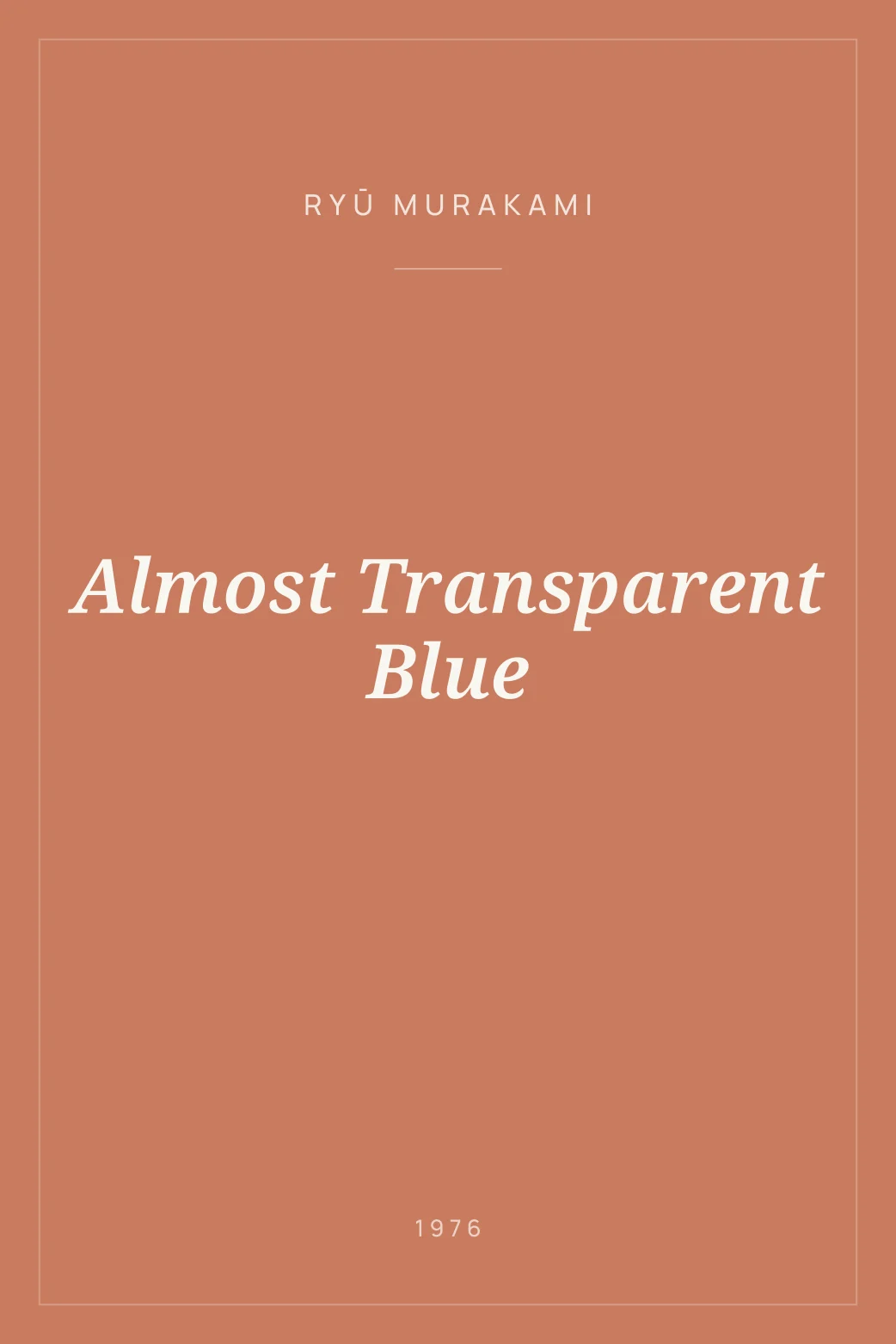 Portada de Almost Transparent Blue