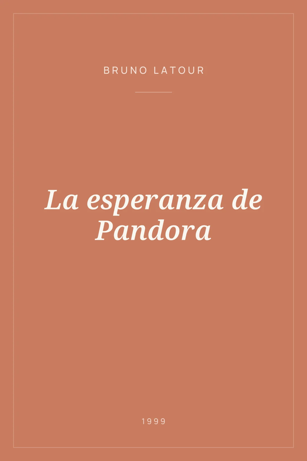 Portada de La esperanza de Pandora