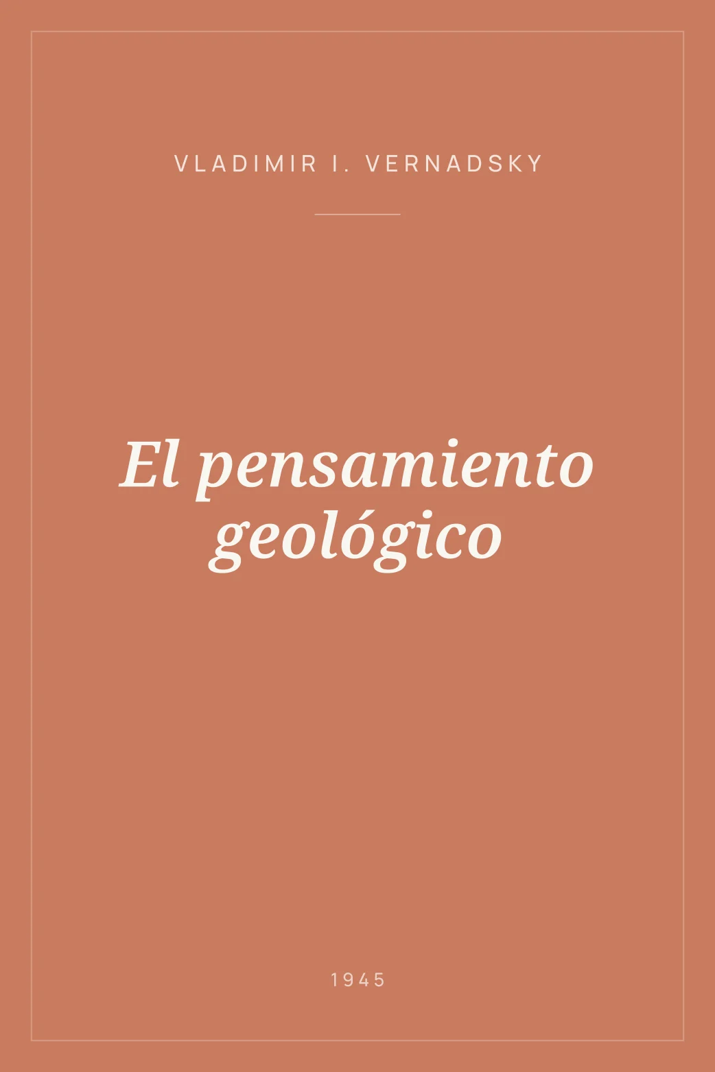Portada de El pensamiento geológico