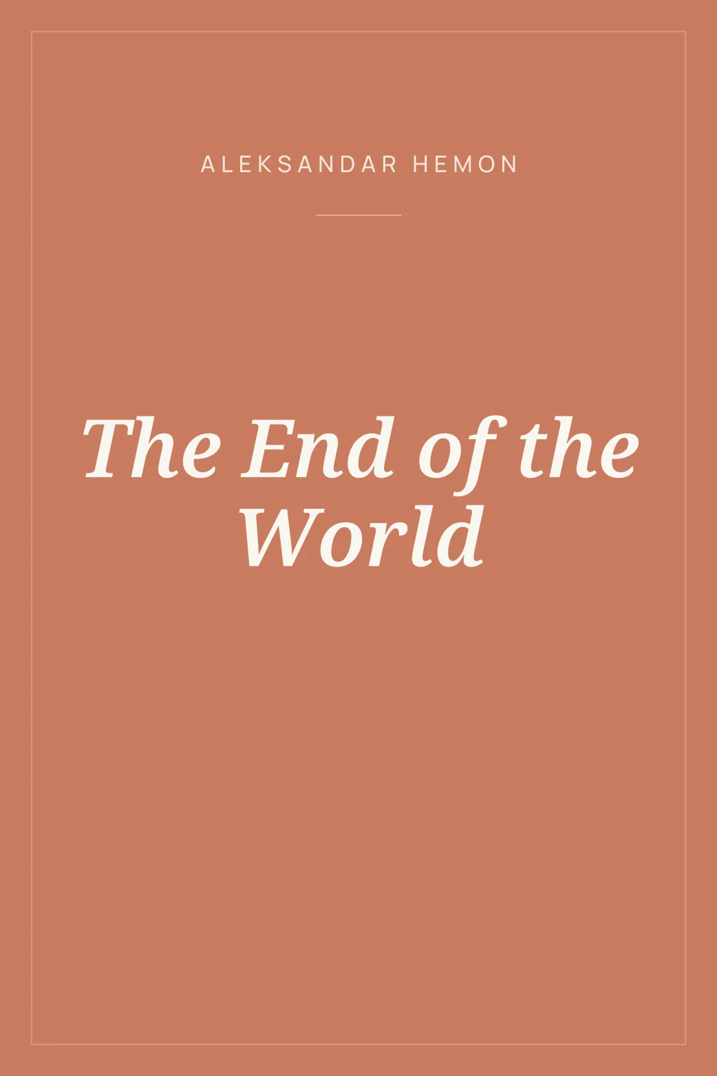 Portada de The End of the World