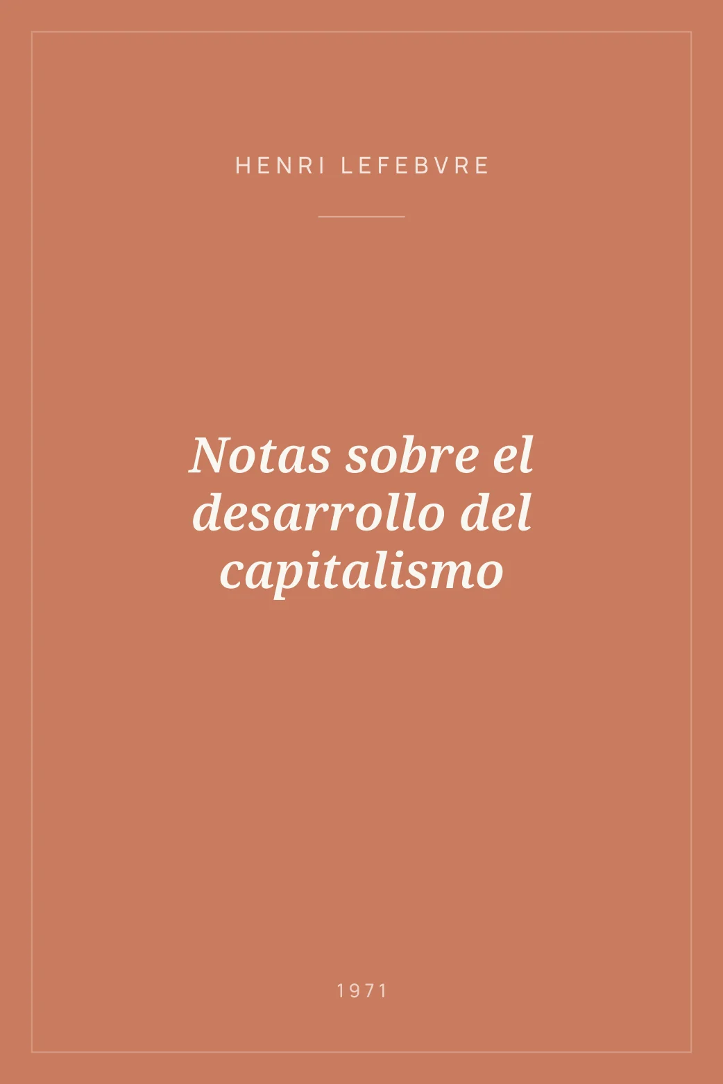 Portada de Notas sobre el desarrollo del capitalismo