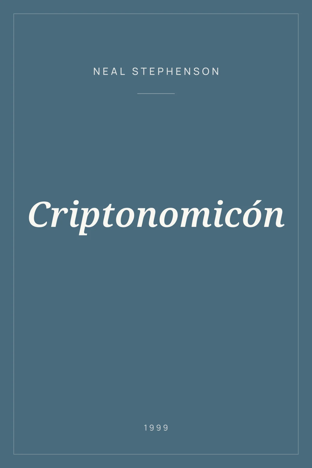 Portada de Criptonomicón