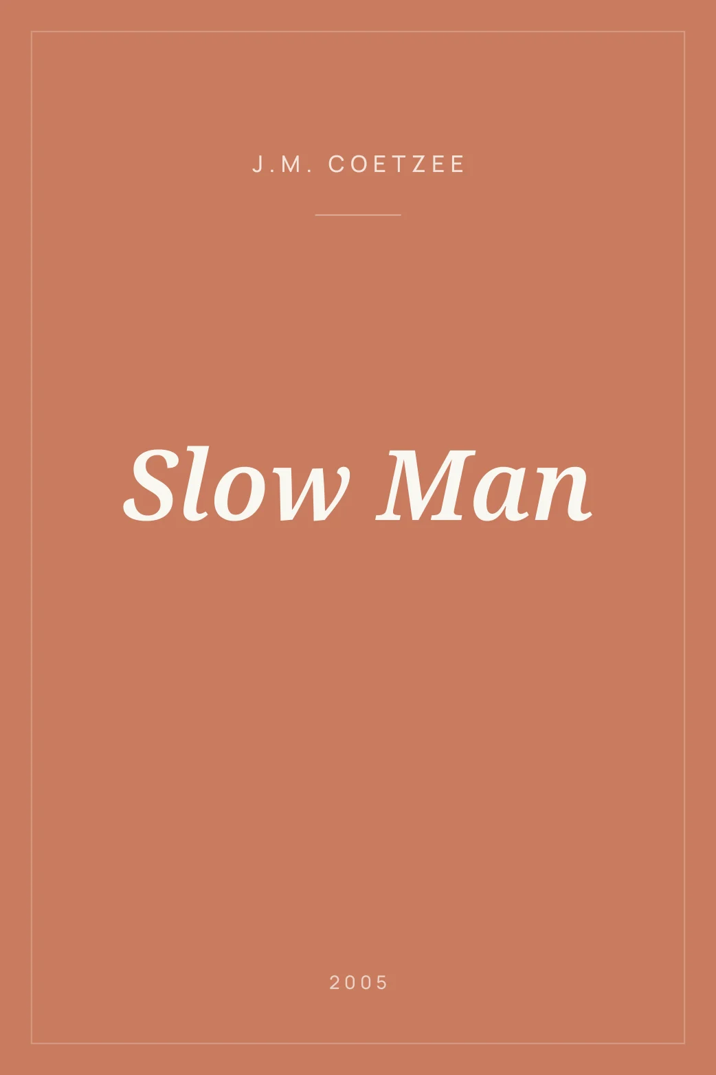 Portada de Slow Man