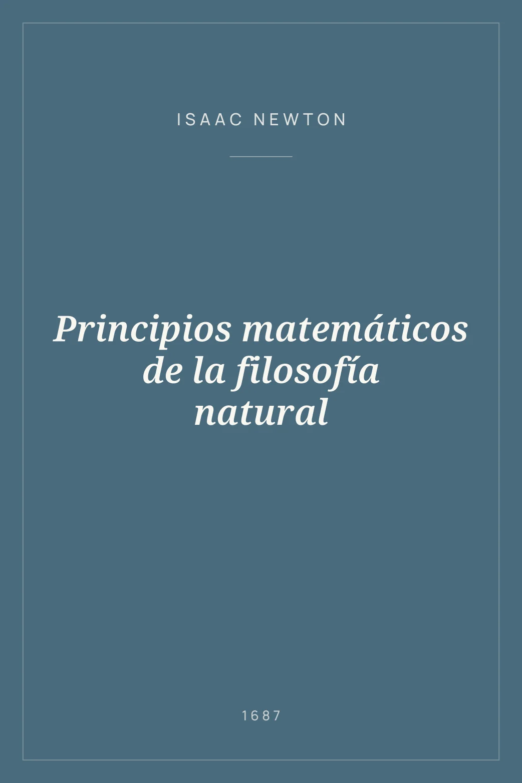 Portada de Principios matemáticos de la filosofía natural