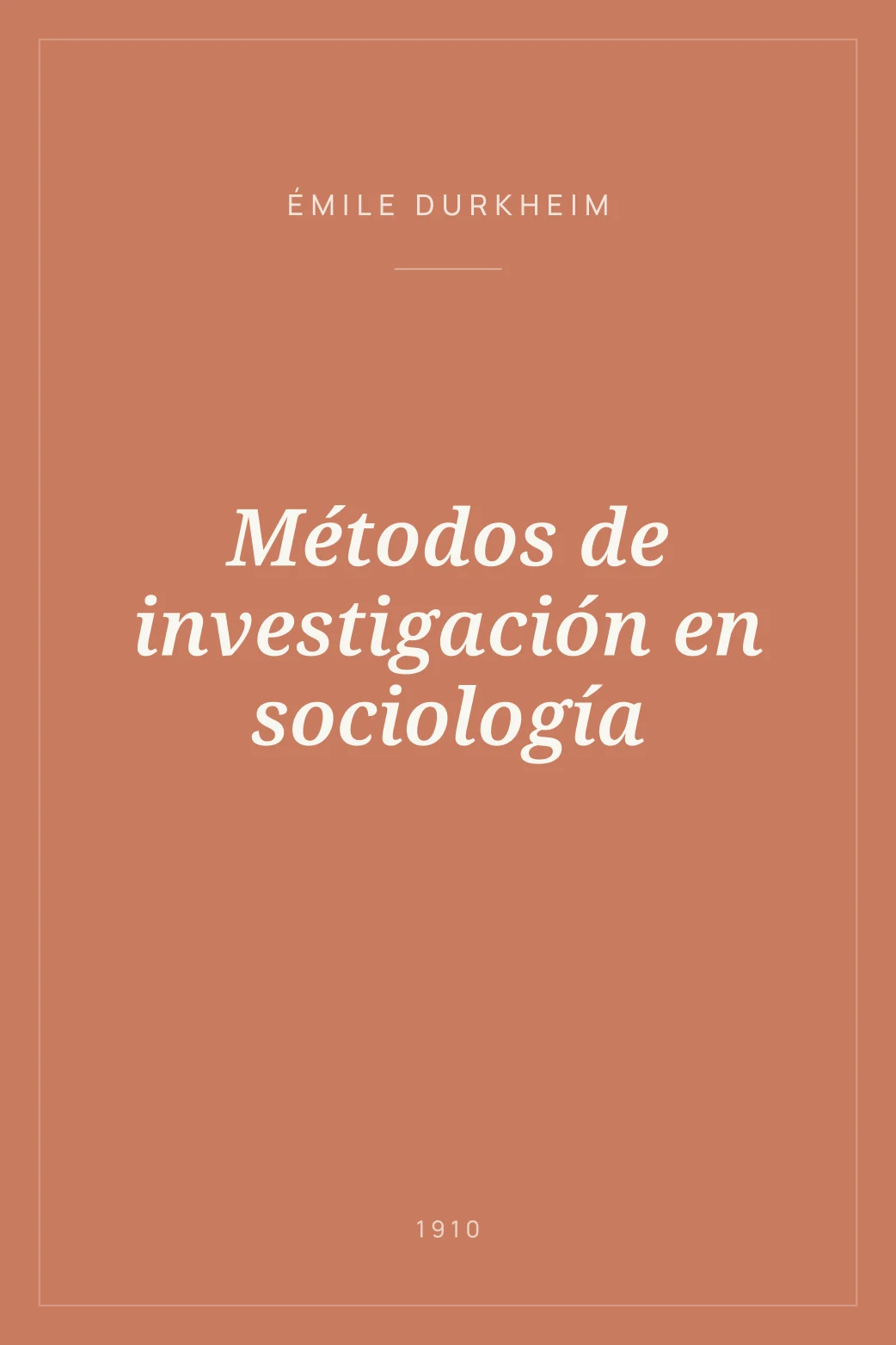 Portada de Métodos de investigación en sociología