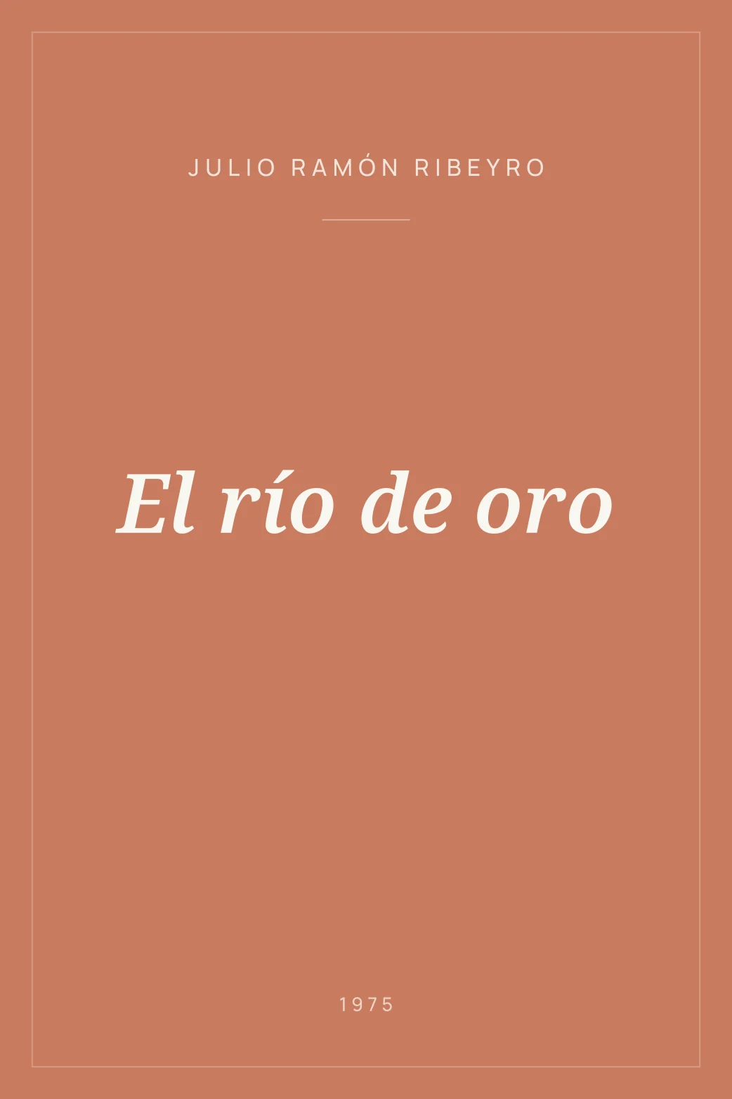 Portada de El río de oro