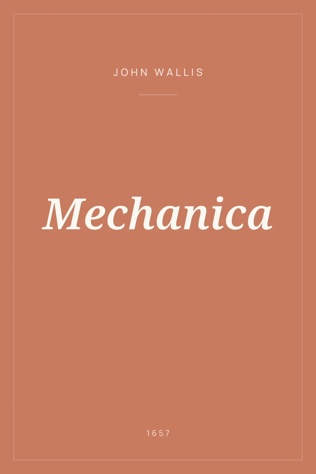 Portada de Mechanica