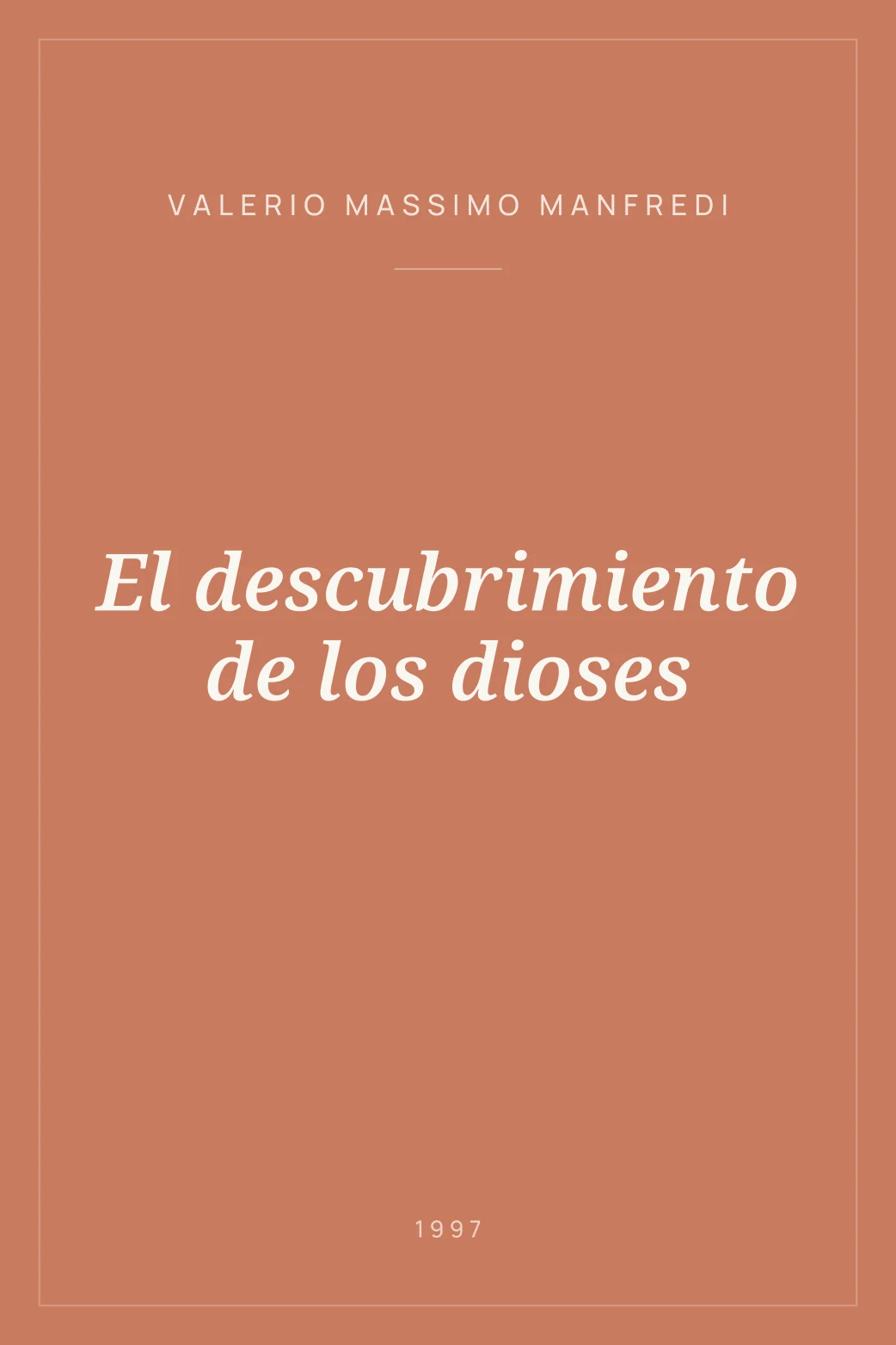 Portada de El descubrimiento de los dioses