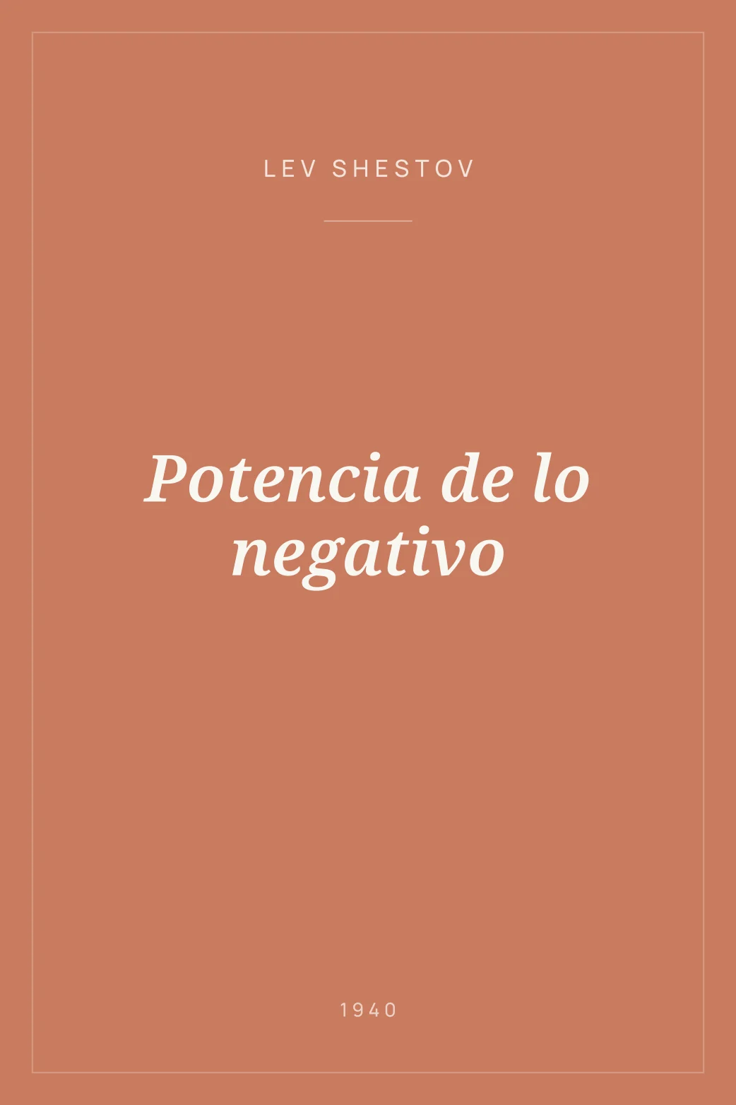 Portada de Potencia de lo negativo