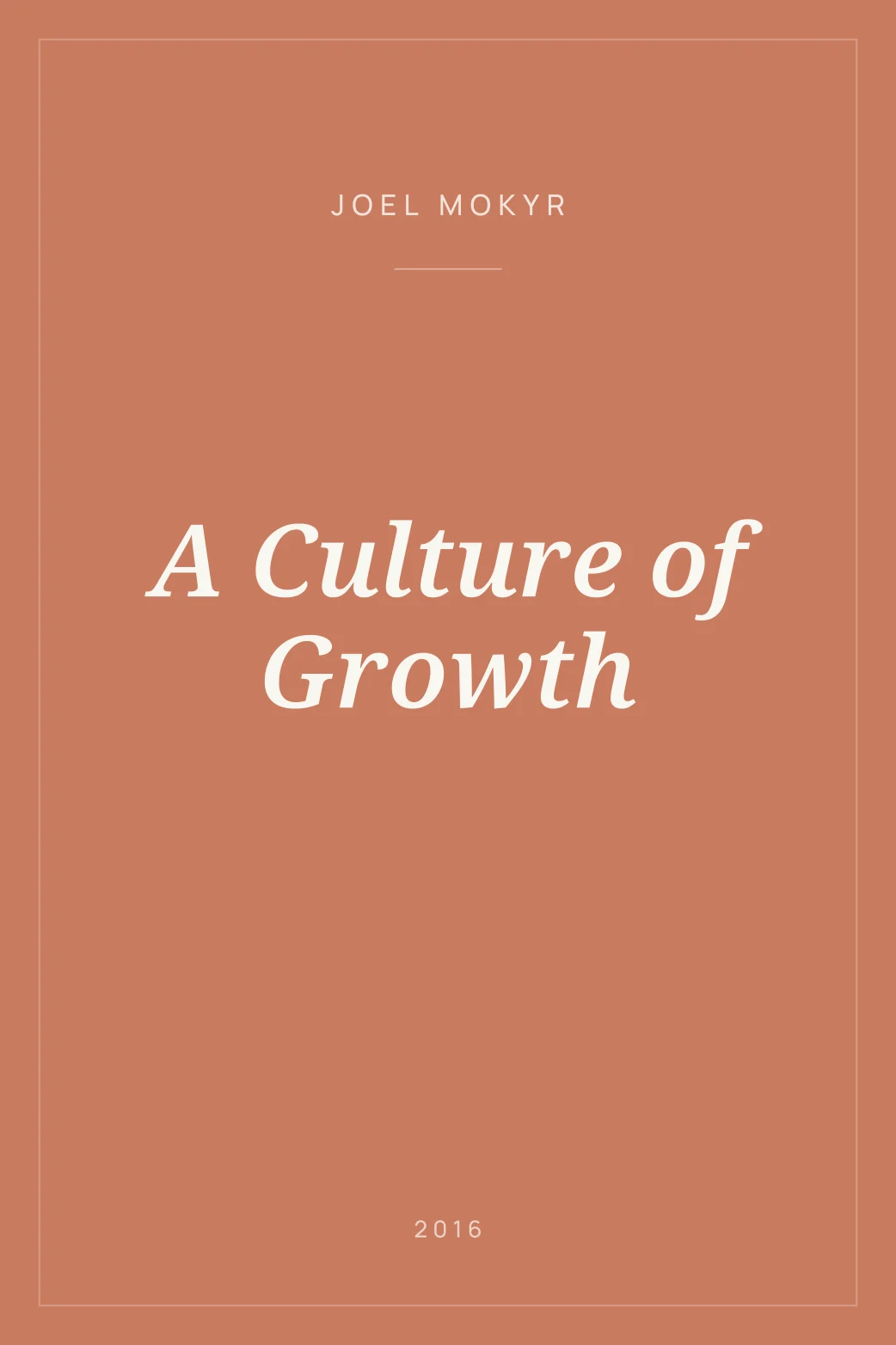 Portada de A Culture of Growth