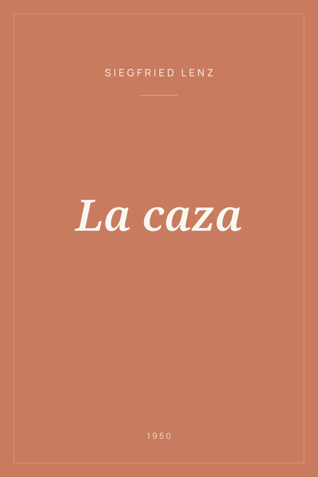Portada de La caza