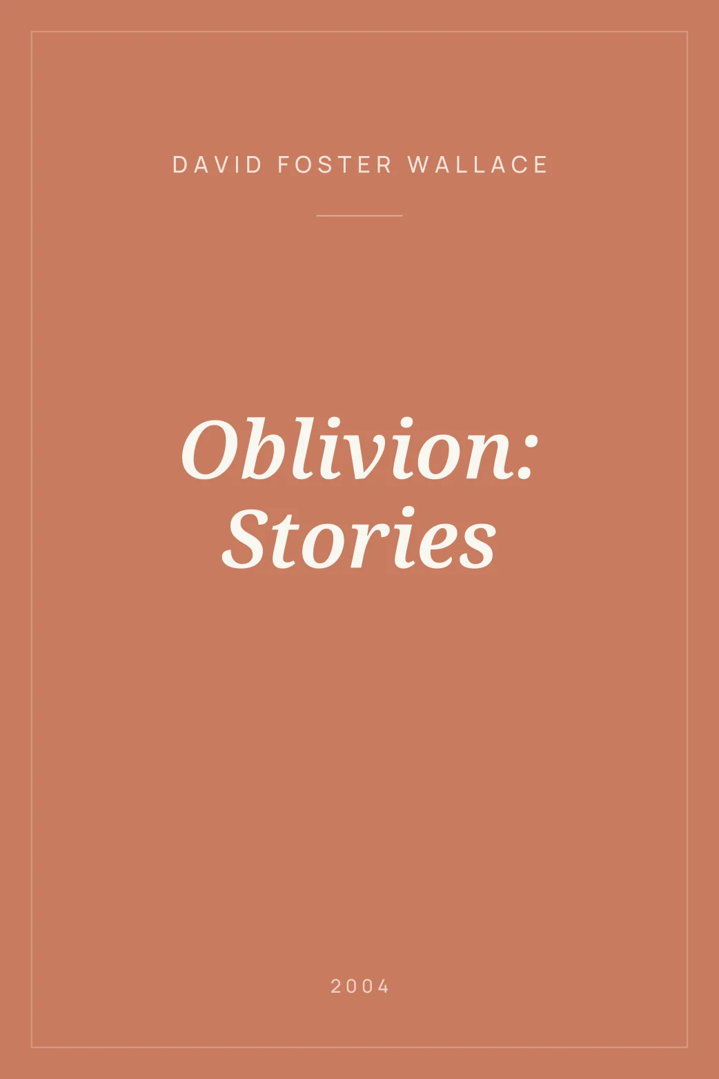 Portada de Oblivion: Stories