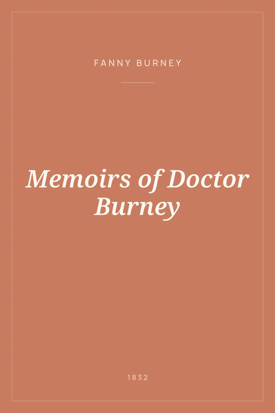 Portada de Memoirs of Doctor Burney