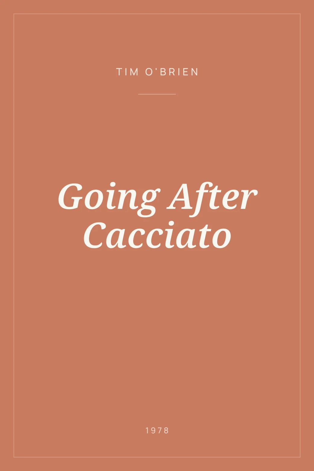 Portada de Going After Cacciato