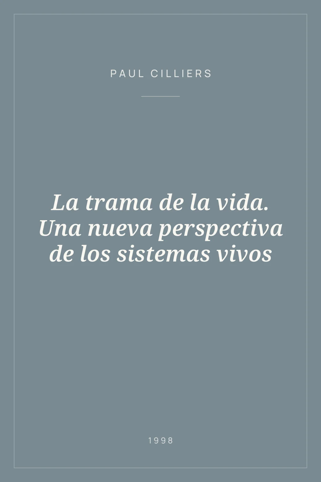 Portada de La trama de la vida. Una nueva perspectiva de los sistemas vivos